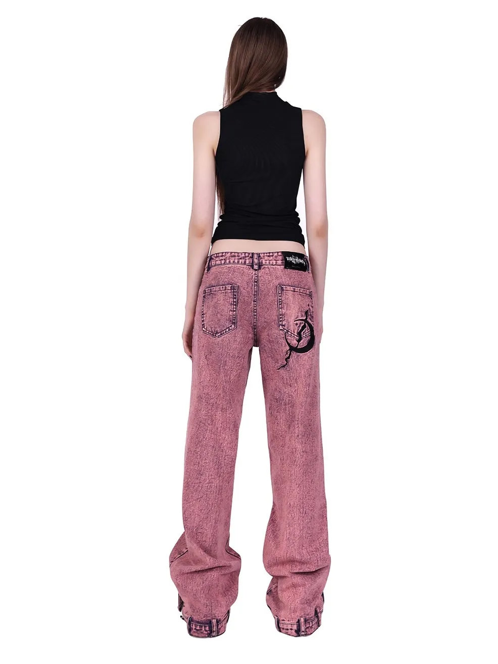 Loose Street Slit Jeans