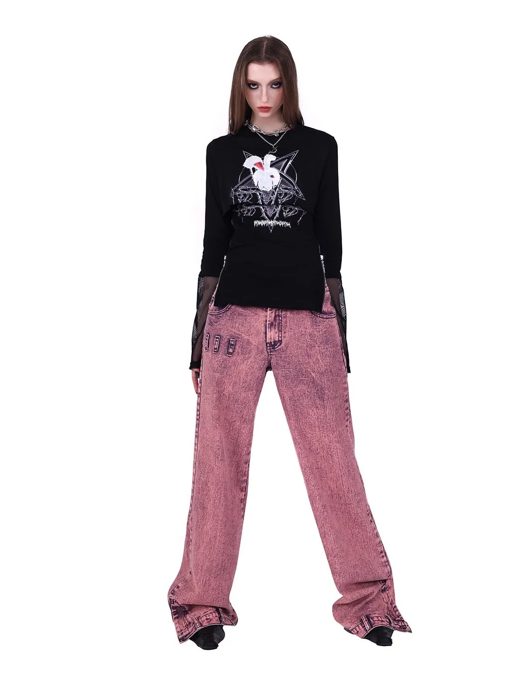 Loose Street Slit Jeans
