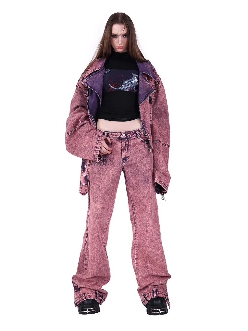 Loose Street Slit Jeans