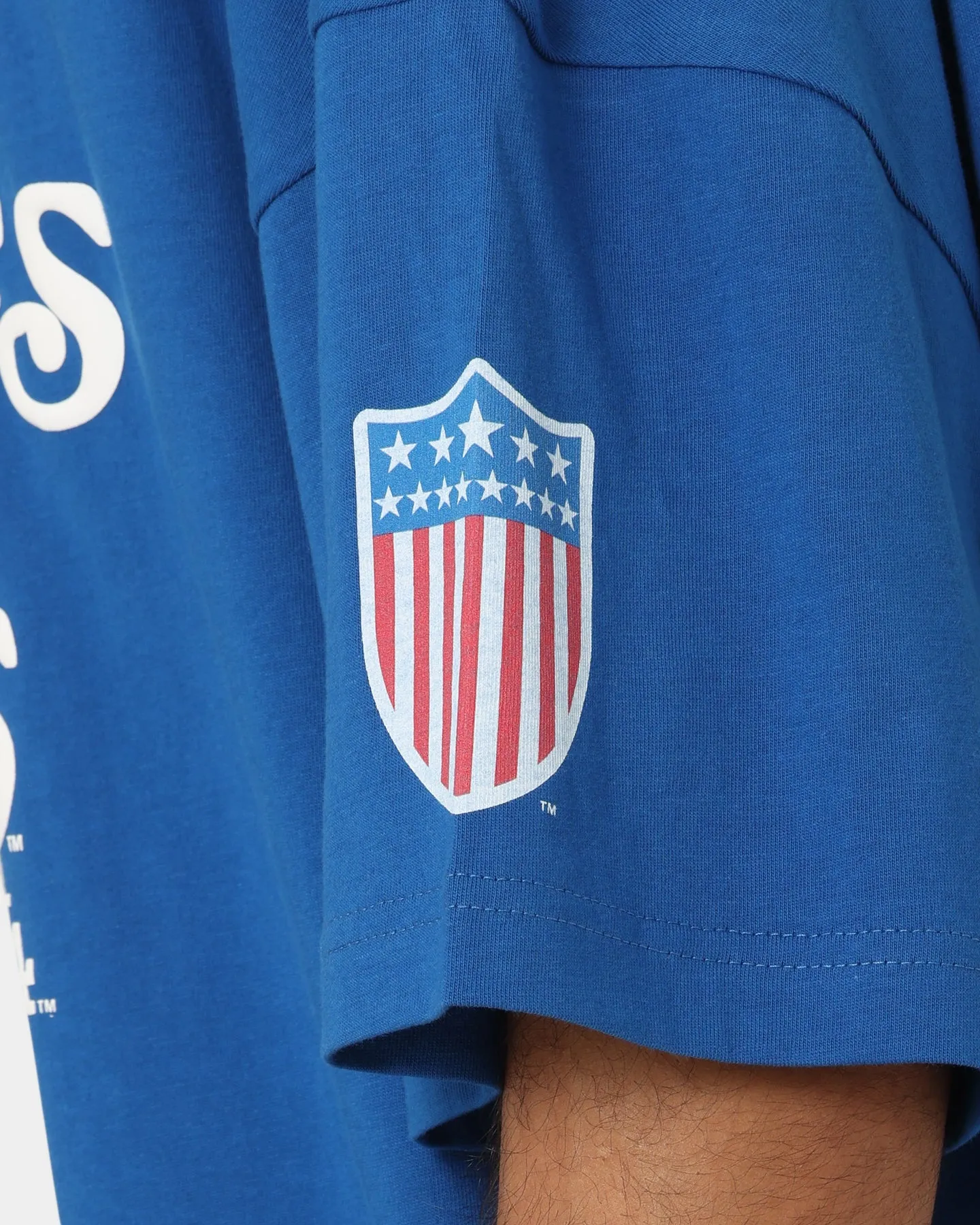 Majestic Athletic Los Angeles Dodgers Puff Print Patch Oversized T-Shirt Royal
