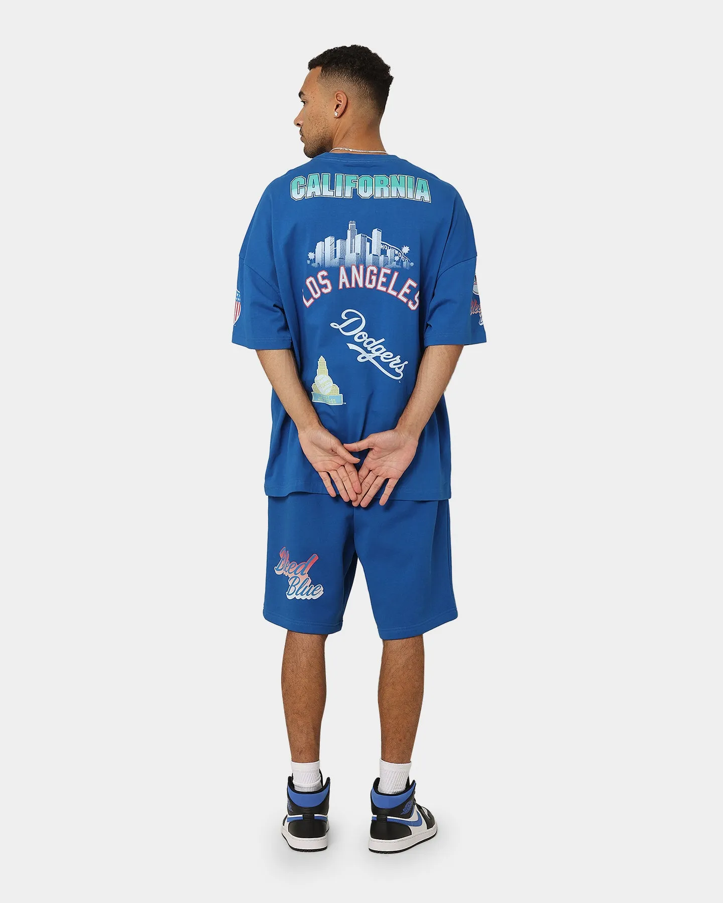 Majestic Athletic Los Angeles Dodgers Puff Print Patch Oversized T-Shirt Royal