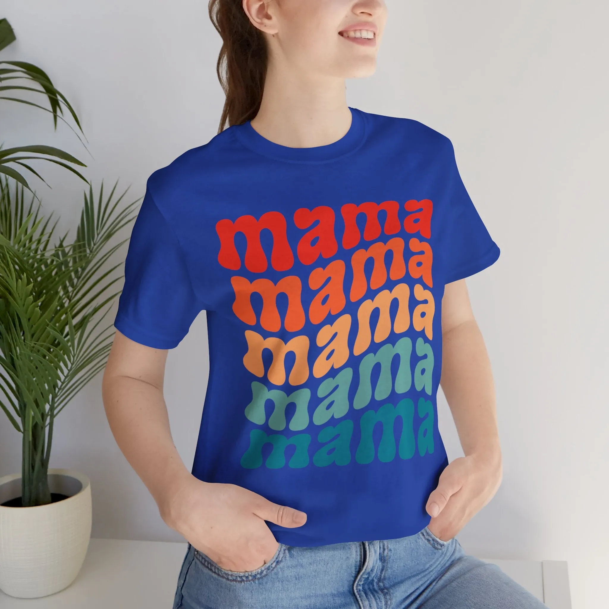 MAMA T Shirt Groovy Moms T-shirts for Mom gifts for Mothers Day gift for Her Cute Momma Shirts Mommy T Shirts Mom is the best