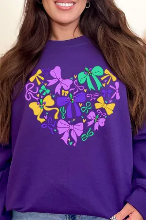 Mardi Magic Bows Heavy-weight Crew Sweatshirt