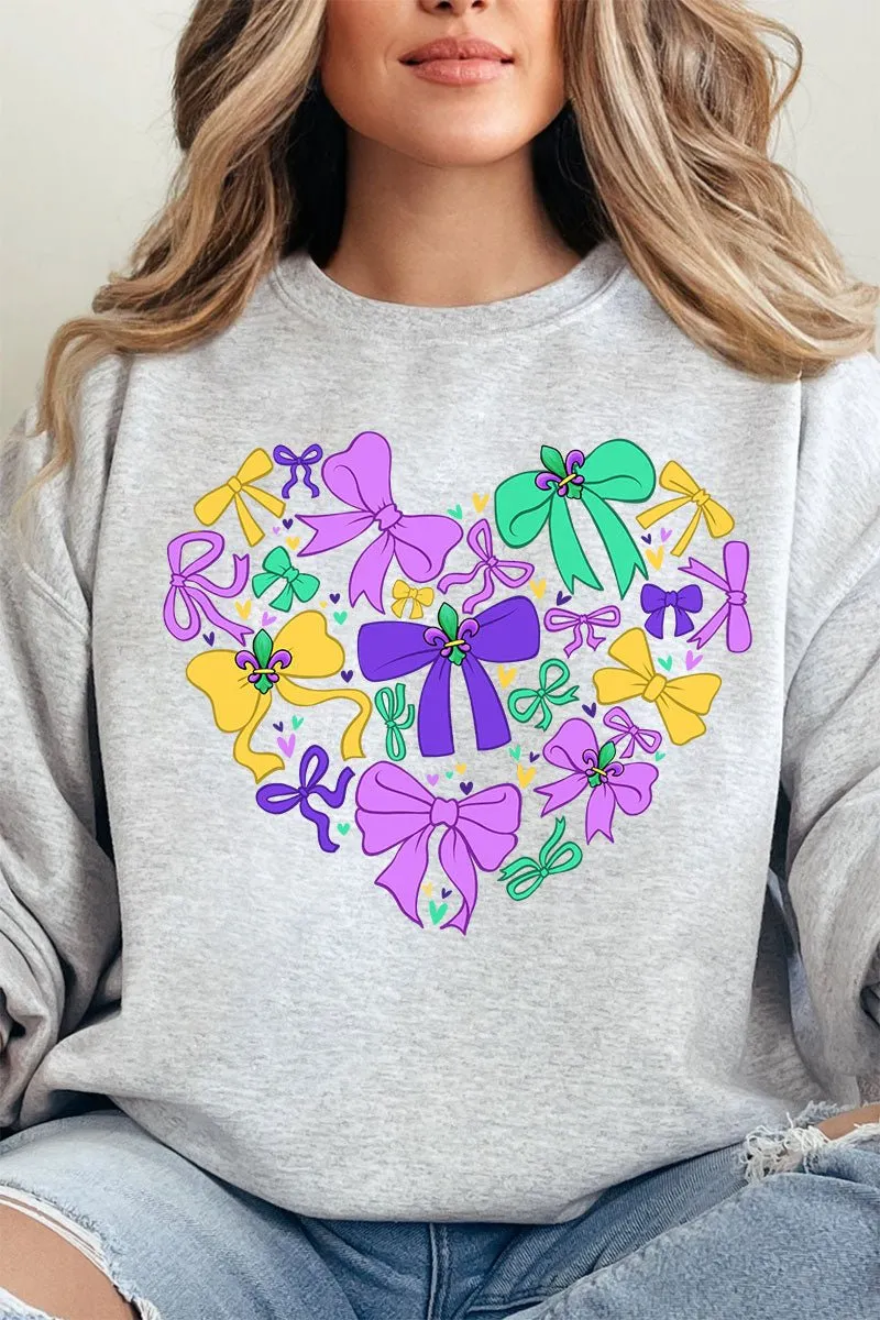 Mardi Magic Bows Heavy-weight Crew Sweatshirt