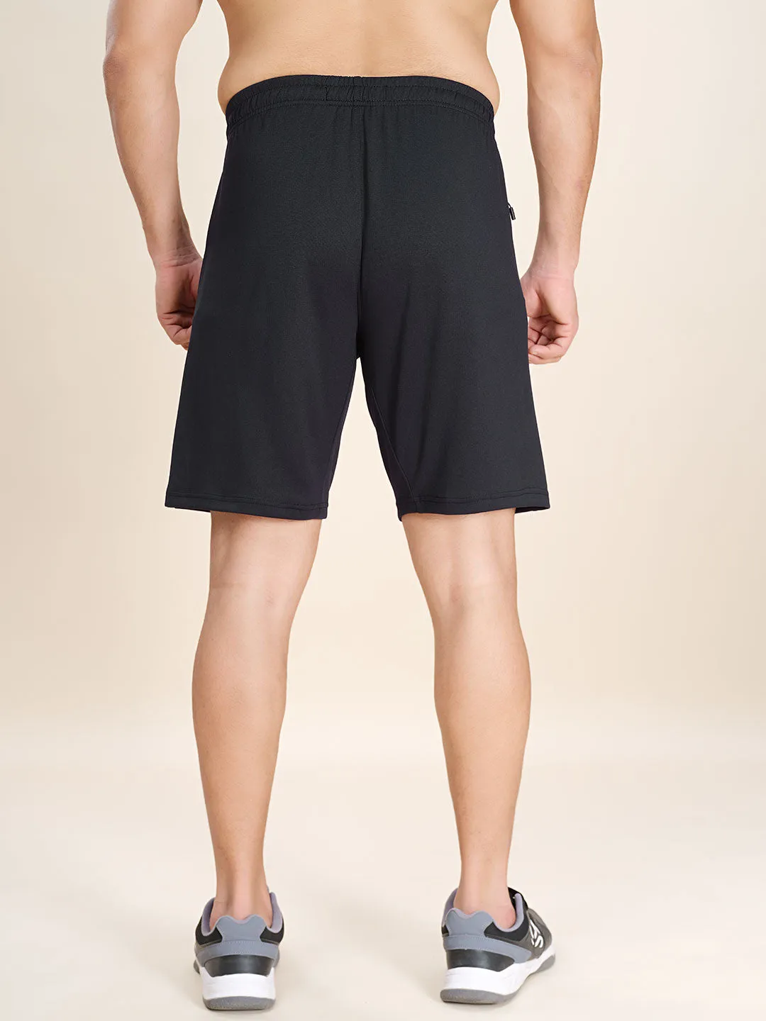 Men Plus Size Solid Slim Fit Active Shorts with TECHNO DRY