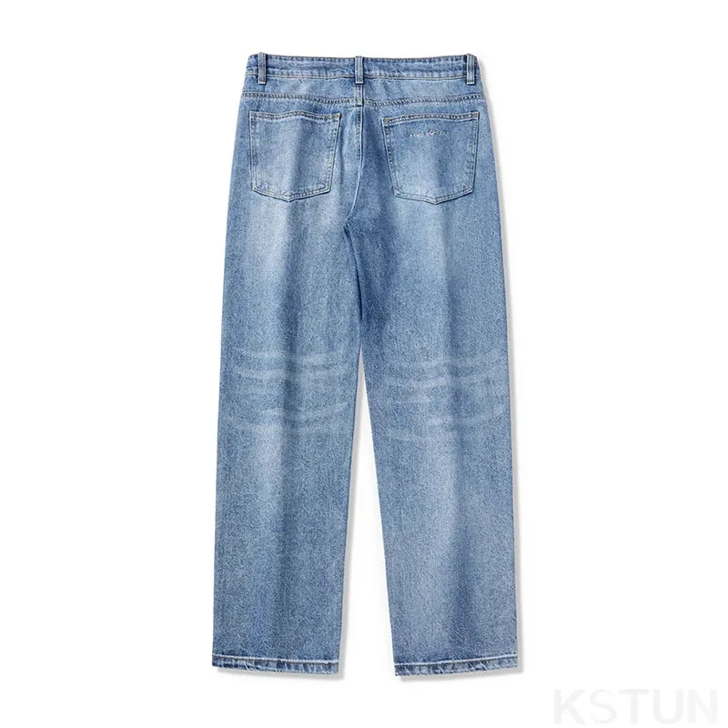 Mens Baggy Pants Wide Leg Jeans For Men Loose Straight Vintage Men's Trousers Clothing Streetwear 2024 New Kpop Casual Cowboy
