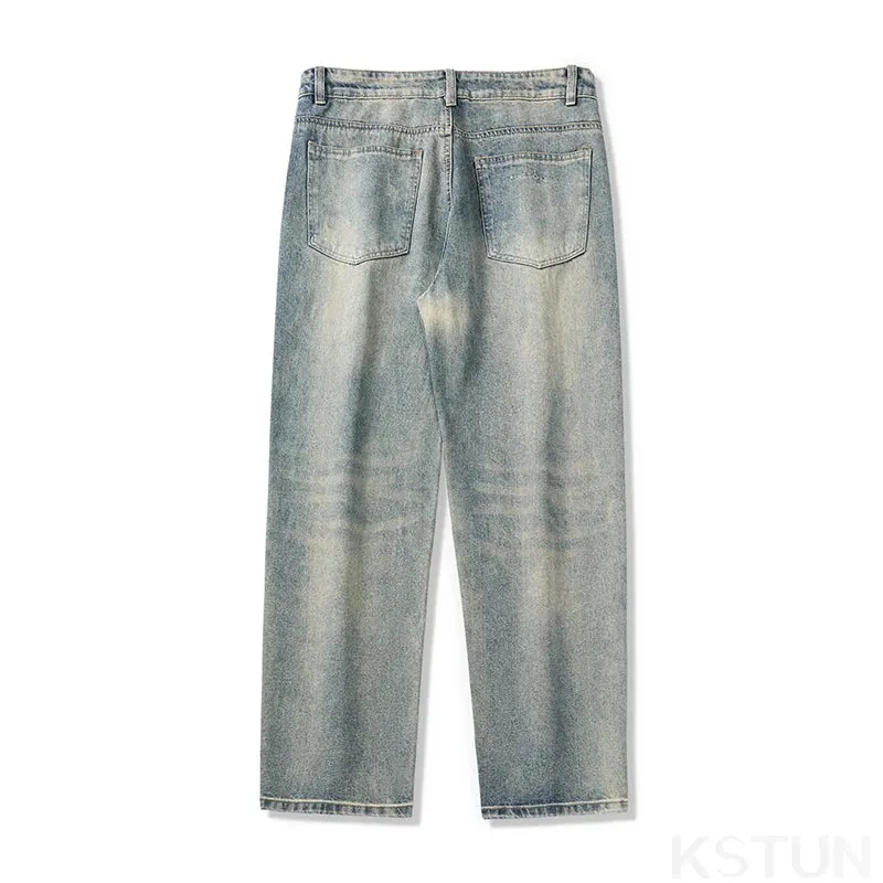 Mens Baggy Pants Wide Leg Jeans For Men Loose Straight Vintage Men's Trousers Clothing Streetwear 2024 New Kpop Casual Cowboy