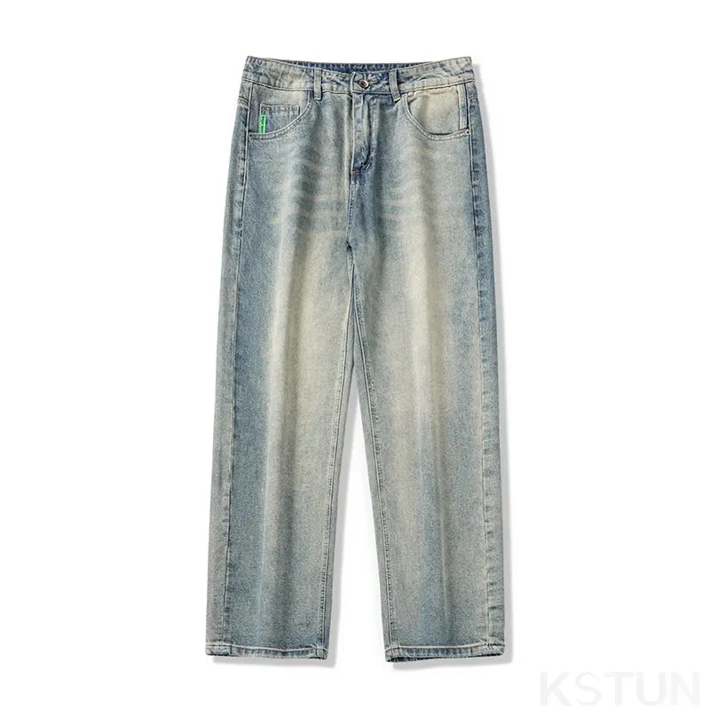 Mens Baggy Pants Wide Leg Jeans For Men Loose Straight Vintage Men's Trousers Clothing Streetwear 2024 New Kpop Casual Cowboy