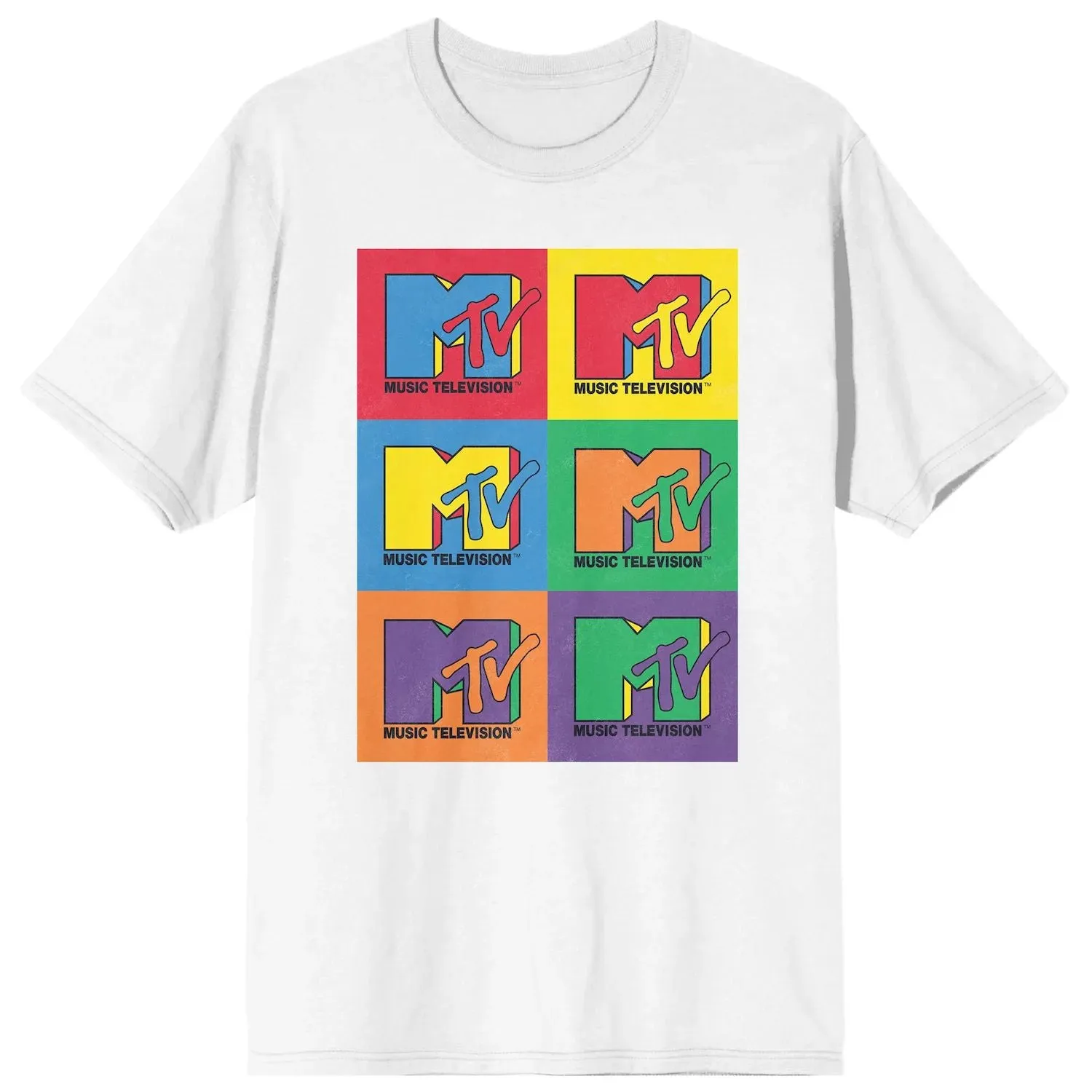 Men's Colorful MTV Licensed Character Logo T-Shirt