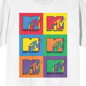 Men's Colorful MTV Licensed Character Logo T-Shirt