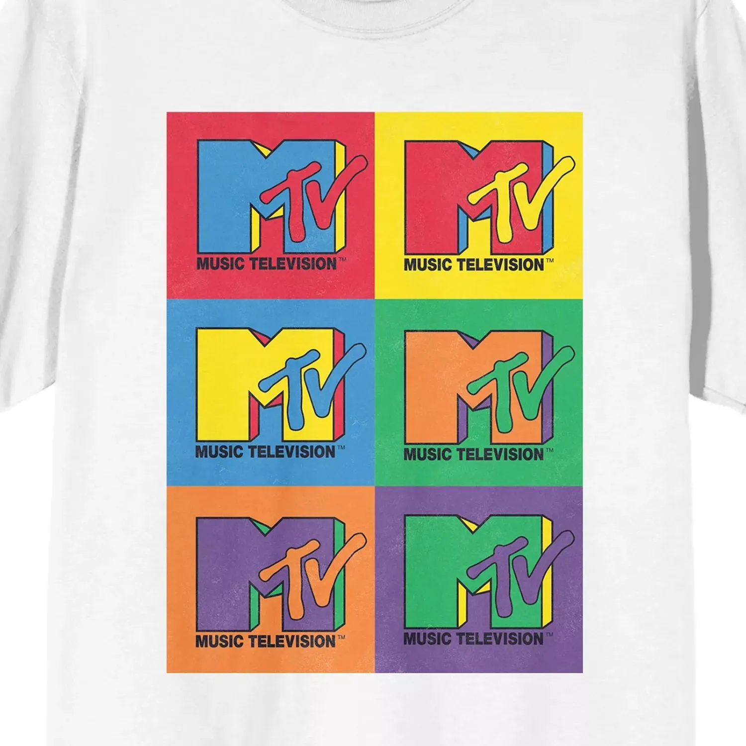 Men's Colorful MTV Licensed Character Logo T-Shirt