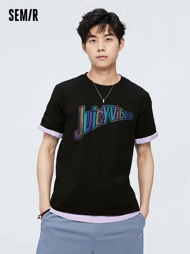 Men's Cotton Jersey Round Neck Short Sleeves T-Shirt