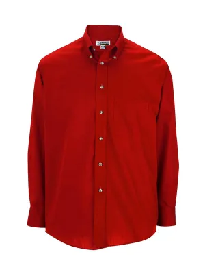 Men's One-Pocket Poplin-Long Sleeve - 1280 - Red