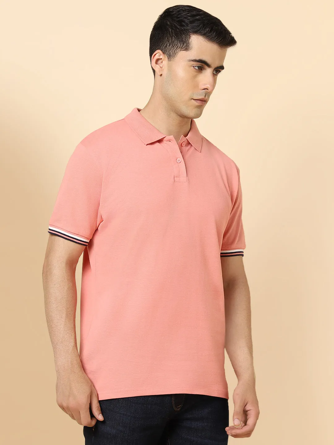 Men's Regular Collar Regular Fit Solid Light Blue Formal Shirts