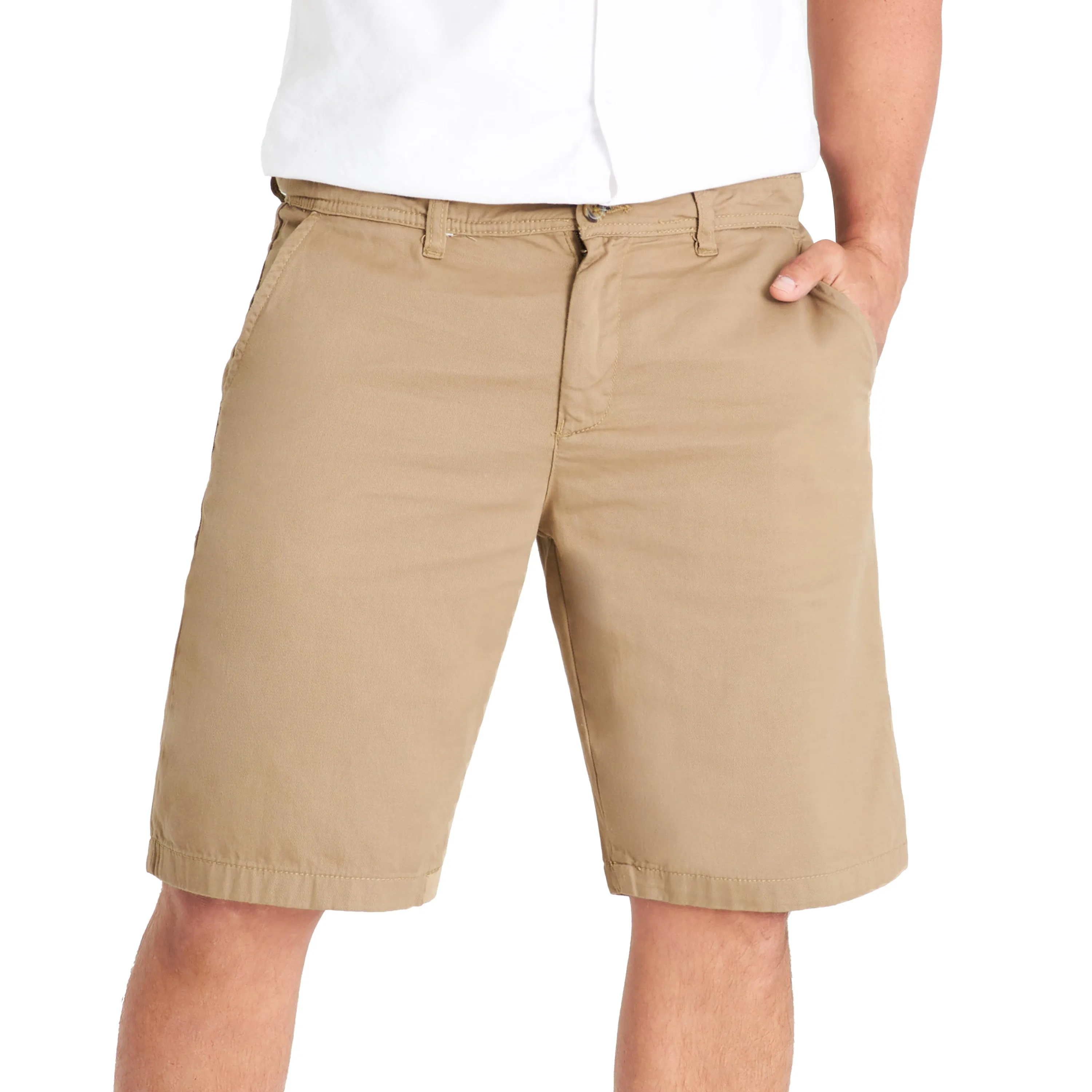 Mens Shorts with Pockets,  Cotton Chino Shorts for Men