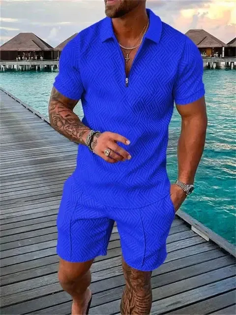 Men's Two-Piece Summer Shirt & Short Set