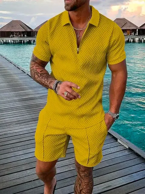 Men's Two-Piece Summer Shirt & Short Set