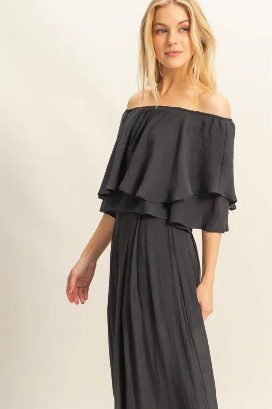 Off The Shoulder Blouse And Pants Set