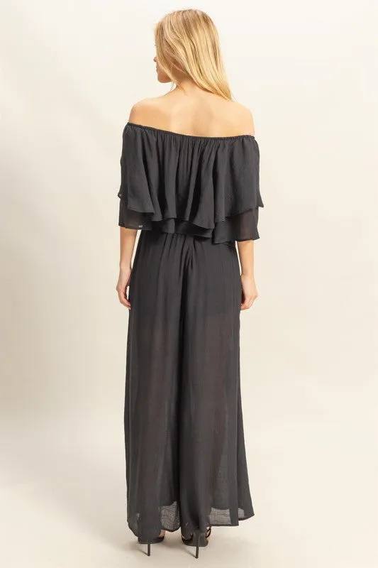 Off The Shoulder Blouse And Pants Set