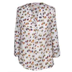 Owls on a Branch All-Over Women's Long Sleeve Blouse