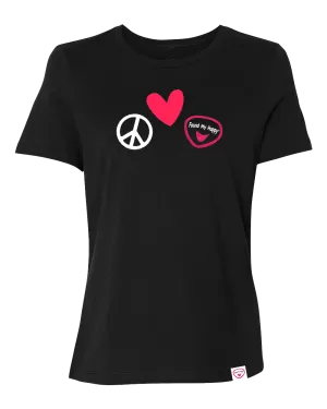 Peace Love & ACE Embroidered Women's T-Shirt