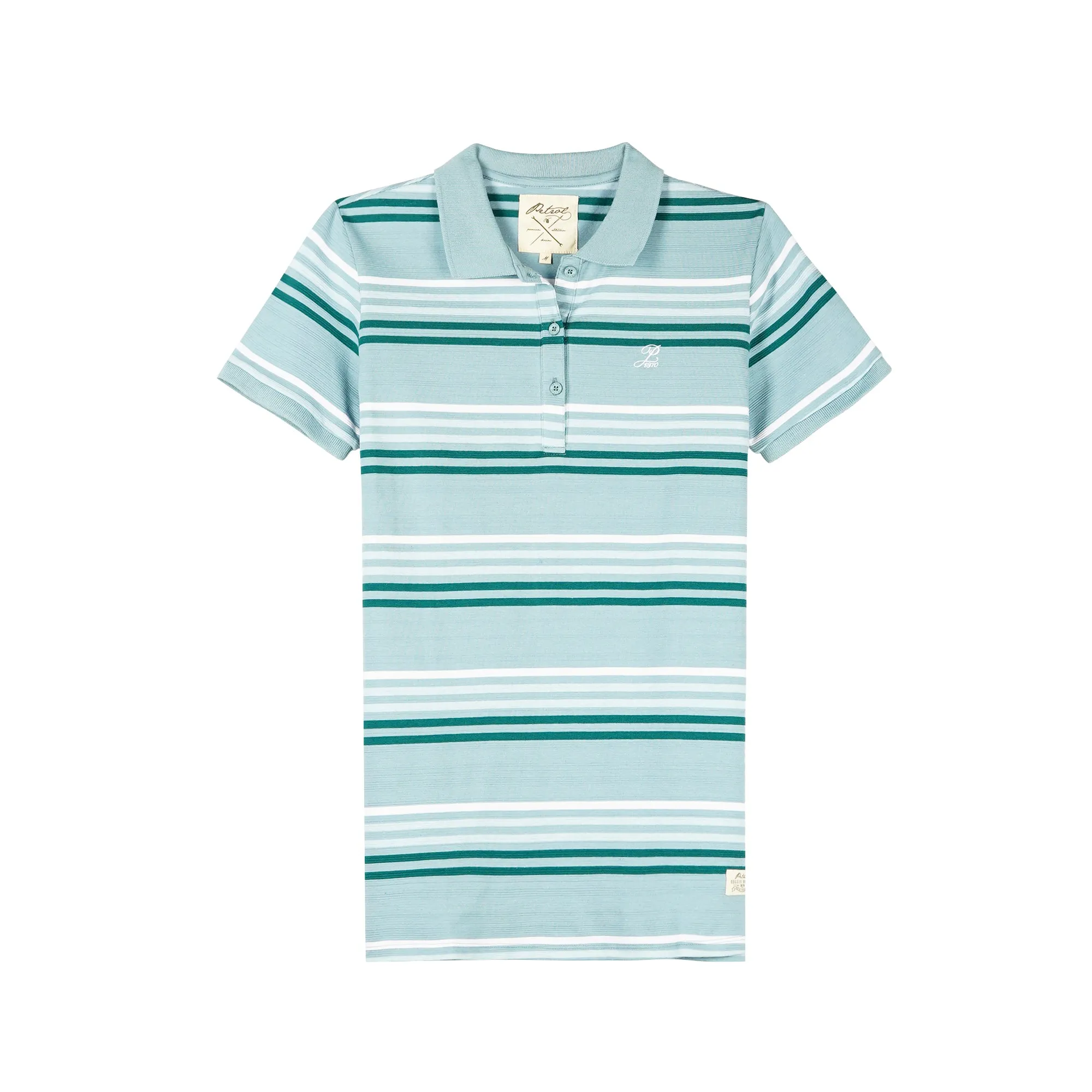 Petrol Basic Collared Shirt for Ladies Regular Fitting Missed Lycra Fabric Trendy fashion Casual Top Blue Mist Polo shirt for Ladies 115370 (Blue Mist)