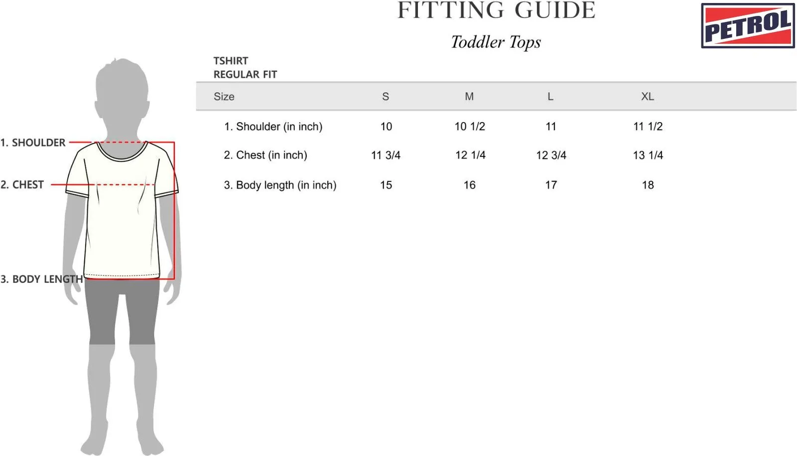 Petrol Basic Tees for Kids Regular Fitting Toddler Kids T-Shirt 156936-U (True Blue)