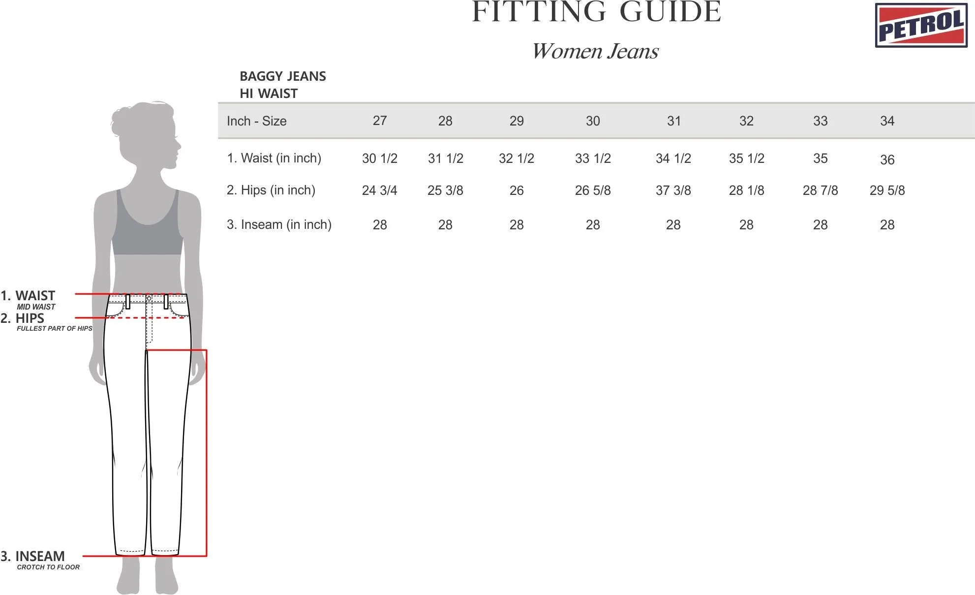  Petrol Ladies' Basic Denim Baggy Jeans for Ladies Trendy Fashion High Quality Apparel Comfortable Casual Mid Waist Pants for Ladies 154031 (Dark Shade)