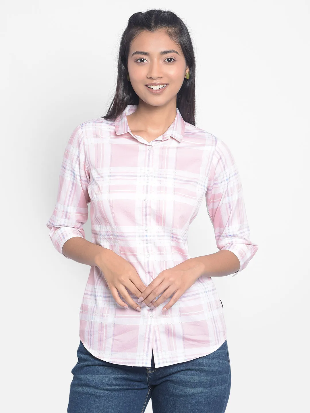 Pink Checked Shirts