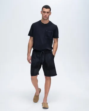 Pique Patch Pocket Shorts - Black