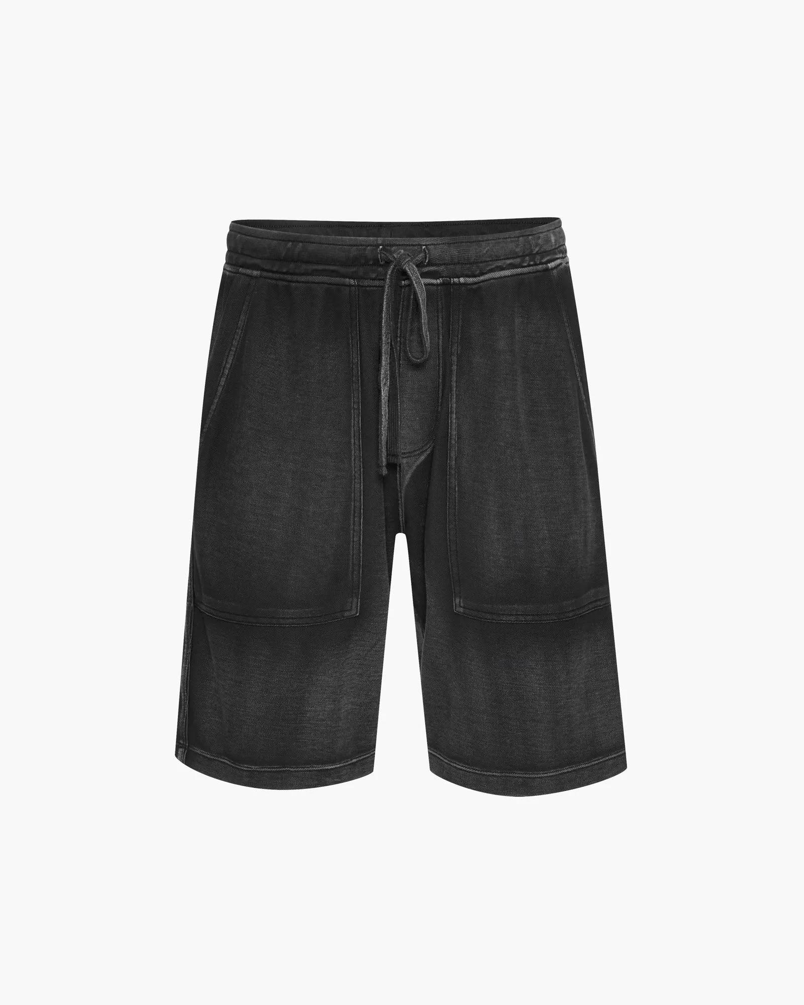 Pique Patch Pocket Shorts - Black
