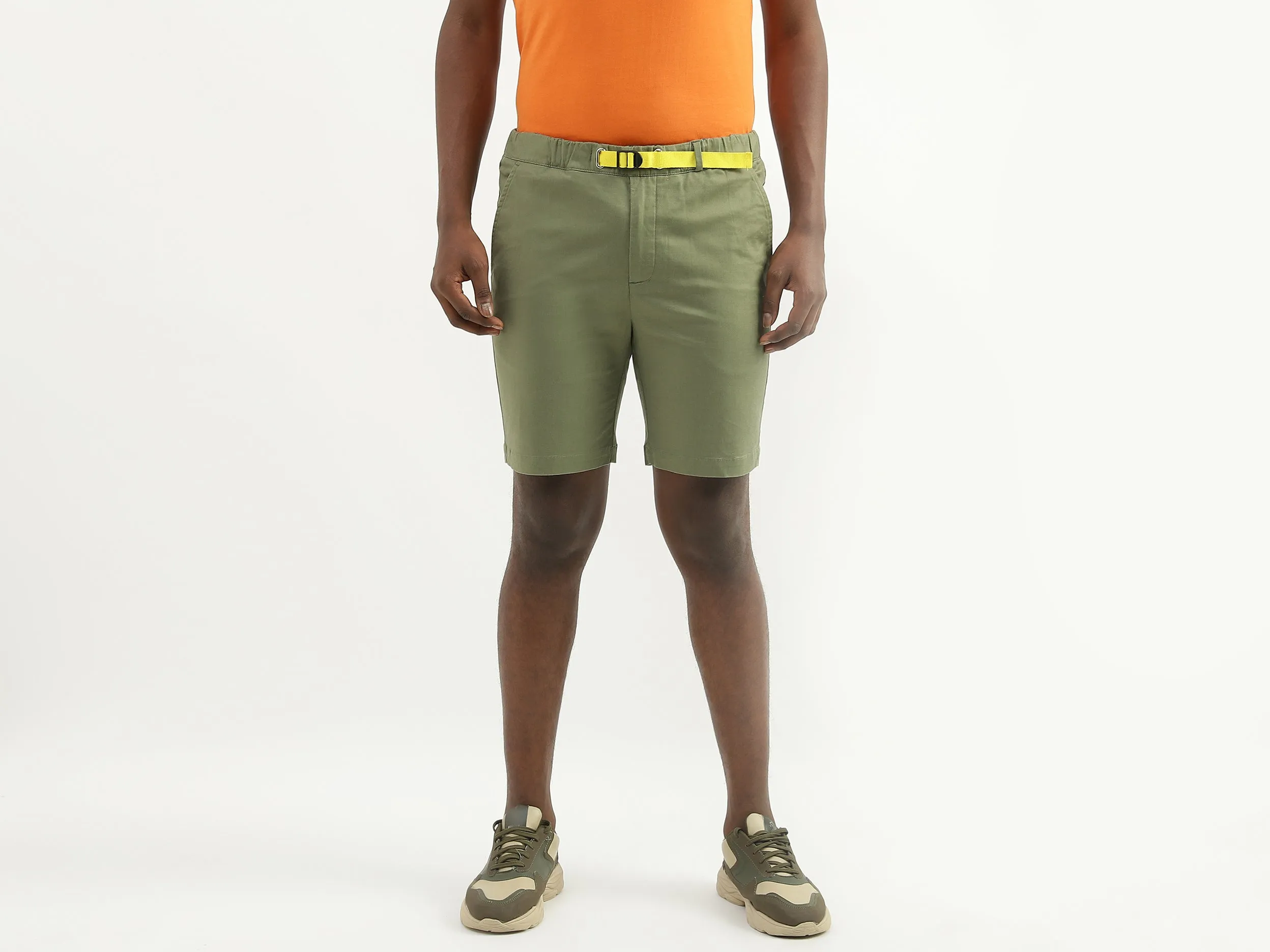 Polyester Solid Slim Fit Mens Shorts