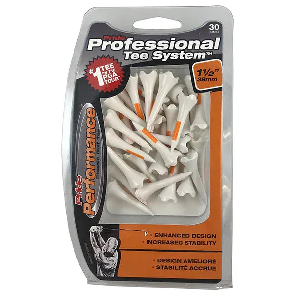 Pride Professional Tee System Performance 1 1/2" Tees 30 Count- Orange