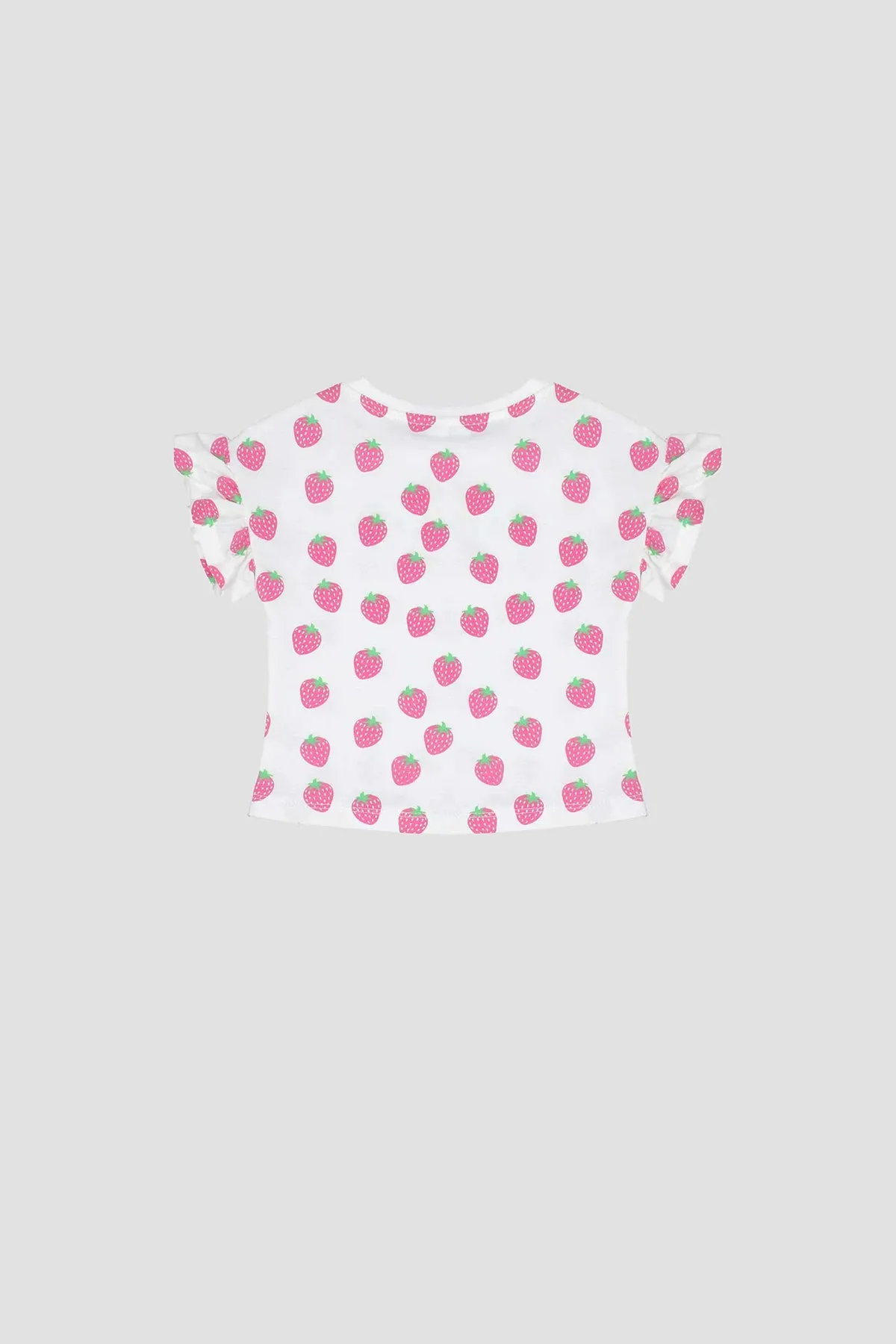 Printed Berry Set For Baby Girl - White