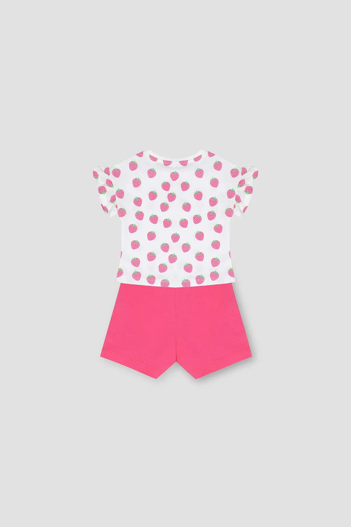 Printed Berry Set For Baby Girl - White