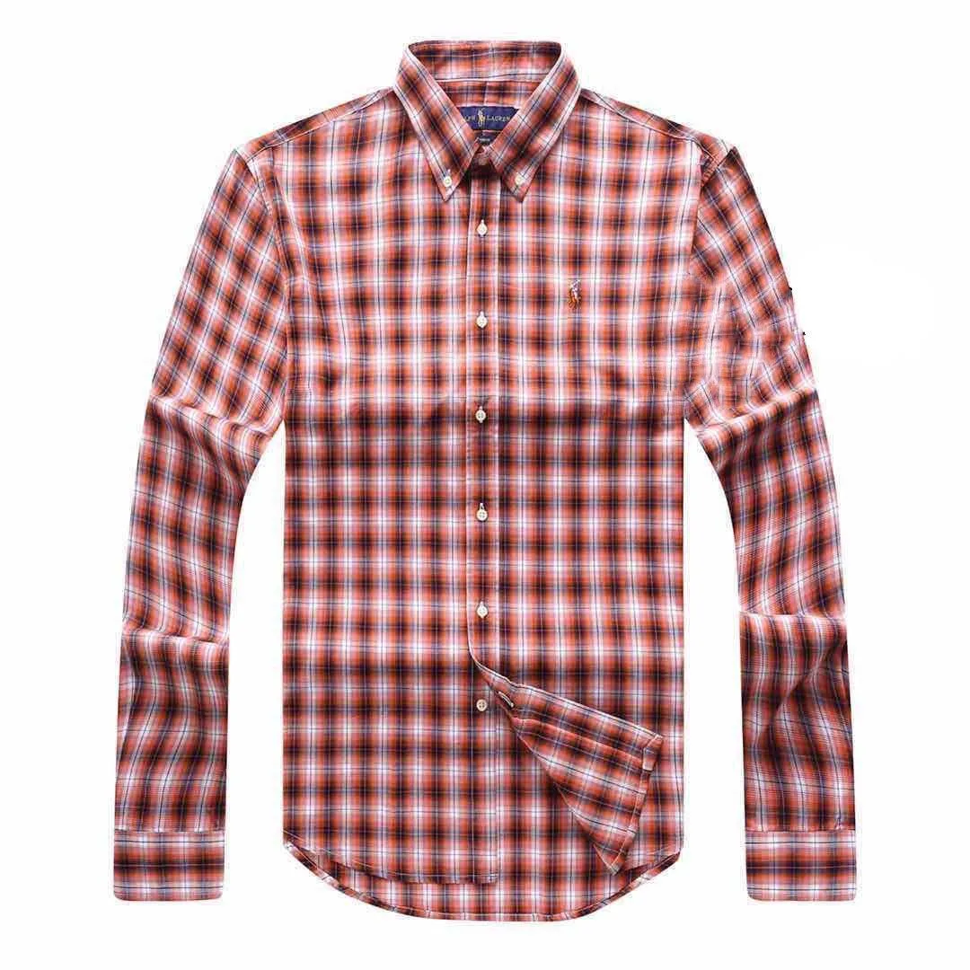 PRL Mini Pony Logo Striped Long Sleeve Shirt- Orange
