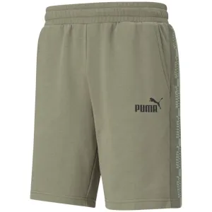 Puma Men's Green AmpliIfied Training Shorts with Stylish Stripes