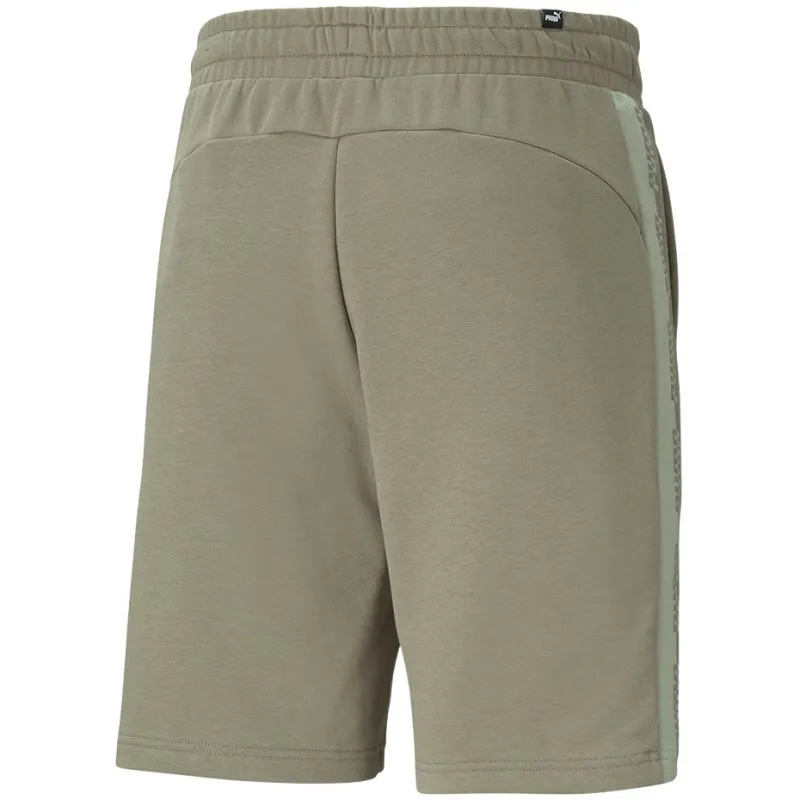 Puma Men's Green AmpliIfied Training Shorts with Stylish Stripes