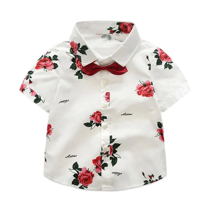 Red Floral Shirt Toddler Set