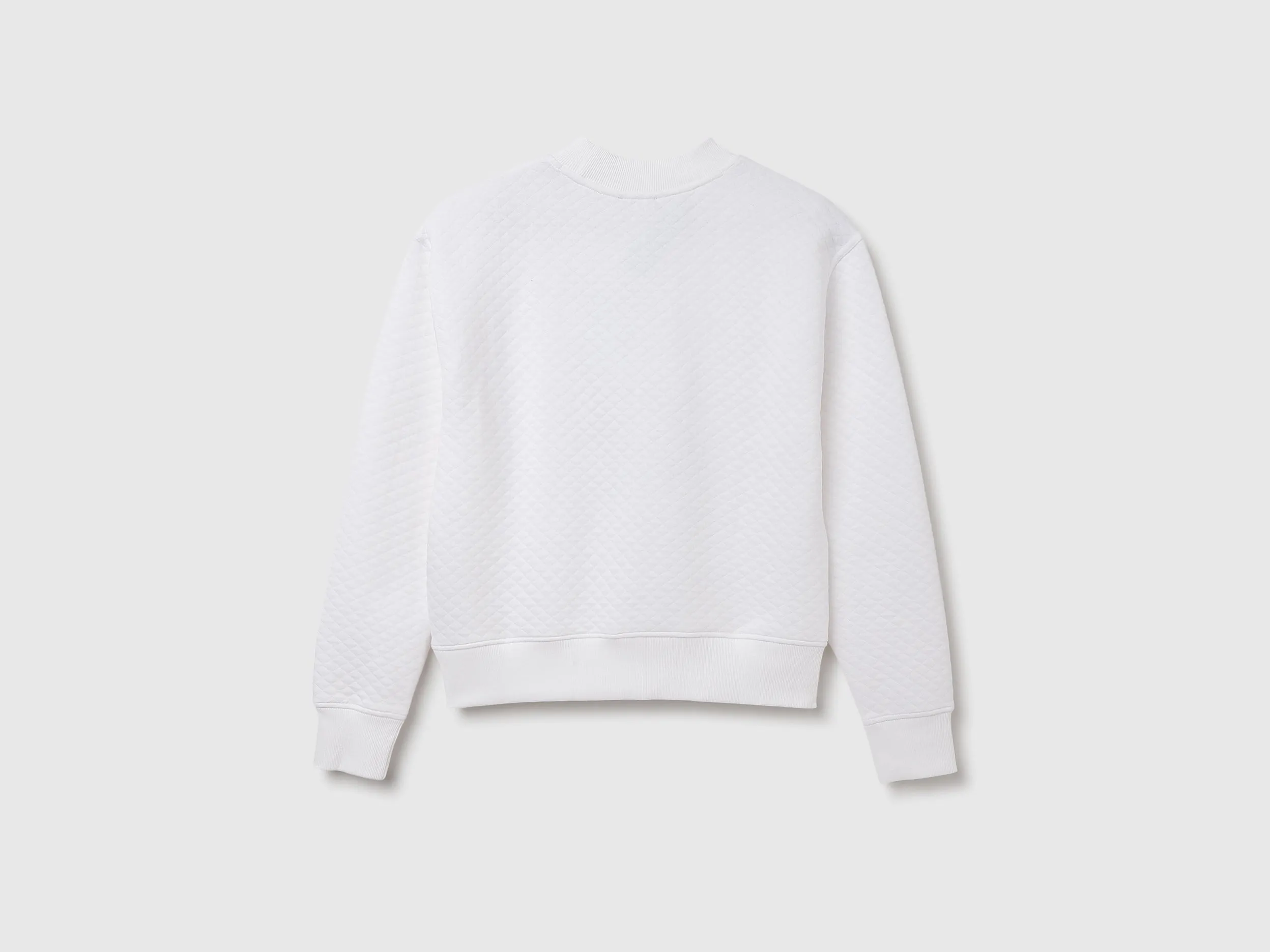 Regular Fit Round Neck Quilted Sweatshirt