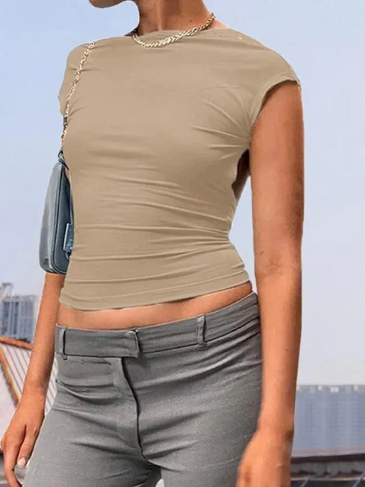 Reversible Cutout Short Sleeve Tee