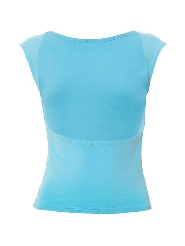 Reversible Cutout Short Sleeve Tee