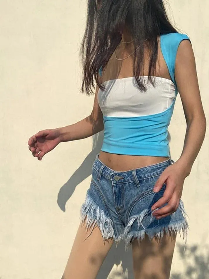 Reversible Cutout Short Sleeve Tee