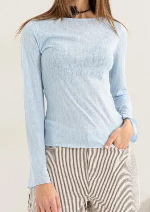 rib long sleeve crew tee