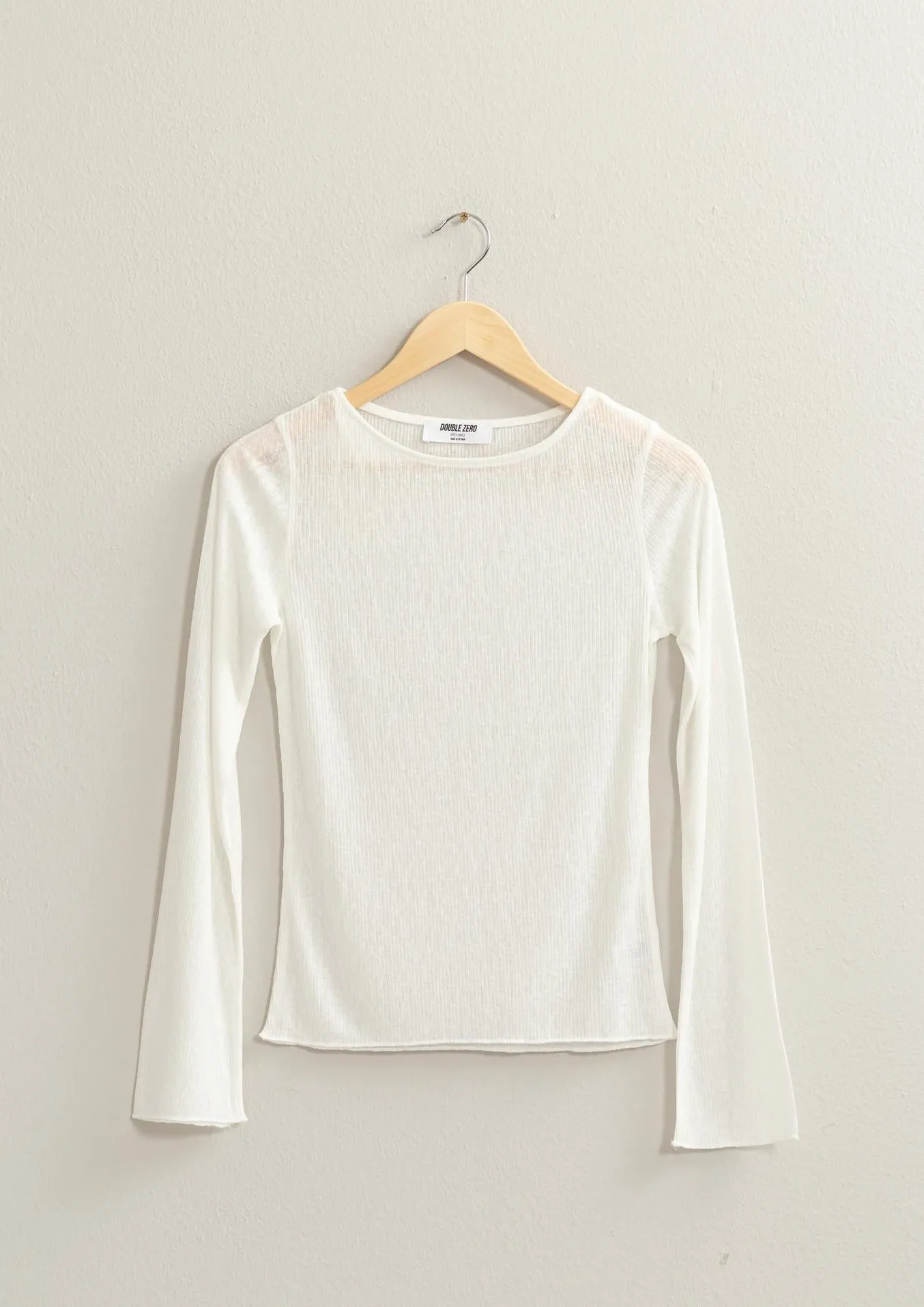 rib long sleeve crew tee