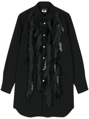 Ruffle Long Sleeve Button Up Shirt