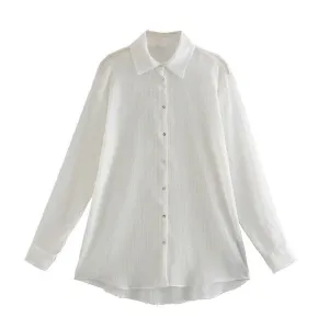 SEMI SHEER STRIPED SHIRT