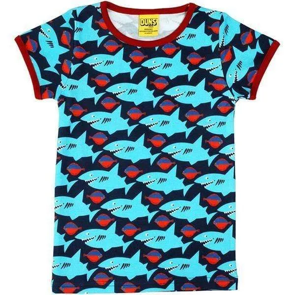 Short Sleeve Raglan Tee: Sharky Dark Blue