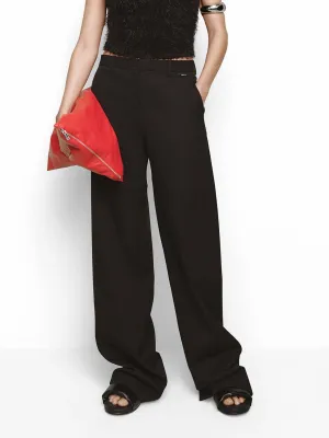 Side Cutout Wool Pants