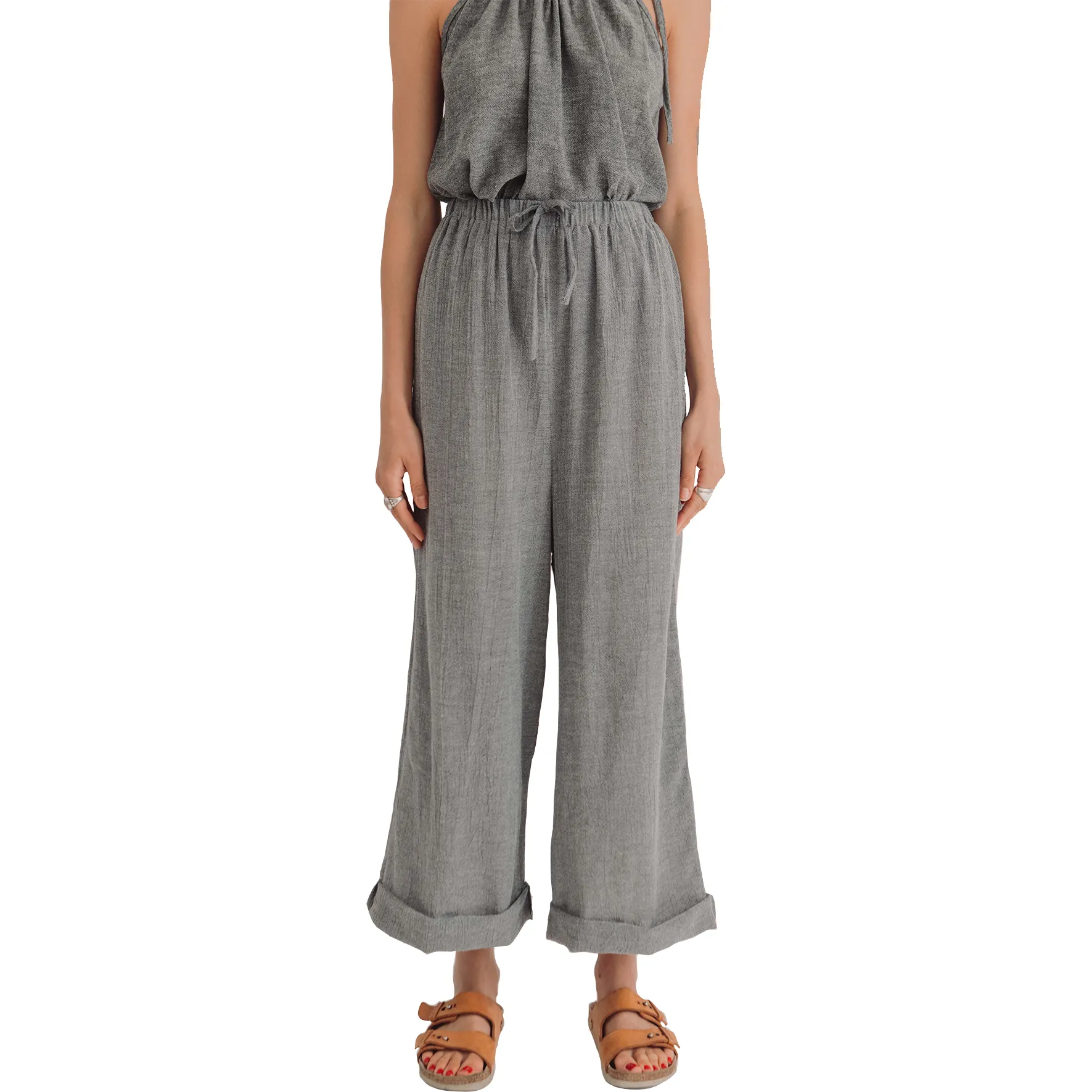 Sile Loose Pants, Charcoal